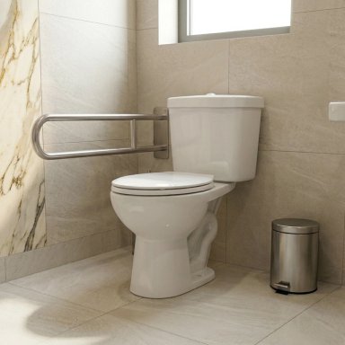 WC TWO PIECE JOYTEK PARA DISCAPACITADOS DESCARGA A PISO 30 CM - 3