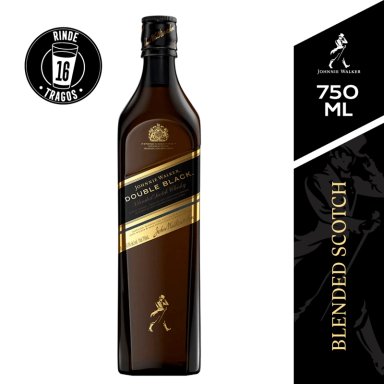 WHISKY JOHNNIE WALKER BOTELLA VIDRIO 750 CC DOUBLE BLACK LABEL 40° - 1