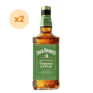 WHISKY JACK DANIEL'S BOTELLA VIDRIO 750 CC 2 UN DANIELS APPLE 40° - 1