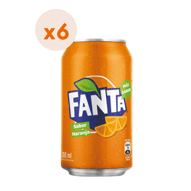 BEBIDAS MIXER FANTA LATA 350 CC 6 UN BEBIDA - 1