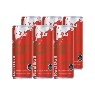 BEBIDA ENERGETICA SANDIA RED BULL BOTELLA VIDRIO 250 CC 6 UN - 1