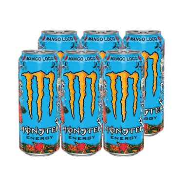 6X BEBIDA ENERGE TICA MONSTER MANGO LOCO 470CC - 1