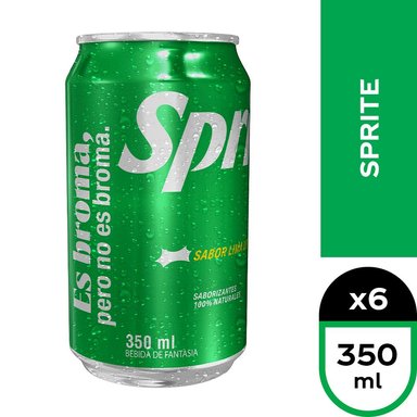 BEBIDAS MIXER SPRITE LATA 350 CC 6 UN BEBIDA REGULAR - 1