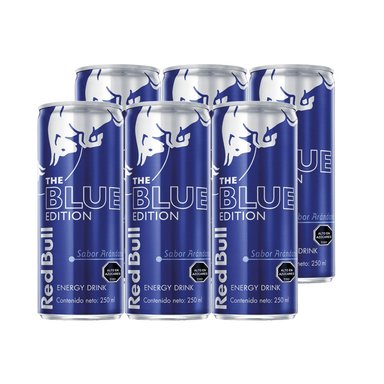 6X BEBIDA ENERGE TICA RED BULL BLUE EDITION 250CC - 1