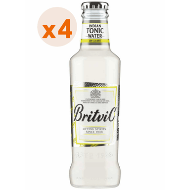 BEBIDAS MIXER BRITVIC BOTELLA VIDRIO 200 CC 4 UN AGUA TONICA LOW CALORIE - 1