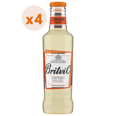 BEBIDAS MIXER GINGER BEER BRITVIC BOTELLA VIDRIO 200 CC 4 UN - 1