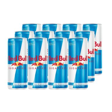 BEBIDA ENERGETICA SIN AZUCAR RED BULL BOTELLA VIDRIO 250 CC 12 UN - 1