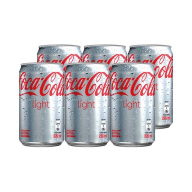 6X BEBIDA COCA COLA LIGHT LATA 220CC - 1