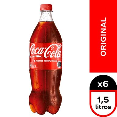 BEBIDAS MIXER COCA-COLA BOTELLA VIDRIO 1500 CC 6 UN BEBIDA COCA COLA NORMALBEBIDA ORIGINAL - 1