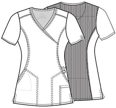 TOP CLÍNICO DE MUJER CHEROKEE UNIDAD INFINITY 2625A - UNIFORMES CLINICOS - 4