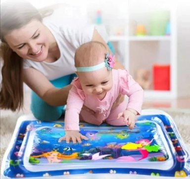 ALFOMBRA AGUA INFLABLE SENSORIAL TIPO MONTESSORI BEBÉ NEGRO - 2