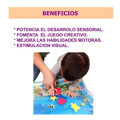 ALFOMBRA AGUA INFLABLE SENSORIAL TIPO MONTESSORI BEBÉ NEGRO - 4