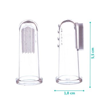CEPILLO DEDAL PARA DIENTES BEBE BEBÉS TRANSPARENTE - 3