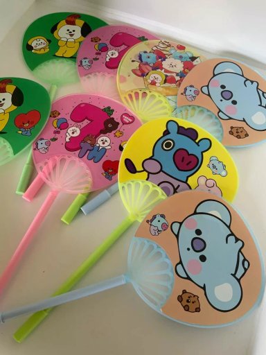 SET 12 LÁPICES BTS21 DISEÑO ABANICO KAWAII - 2