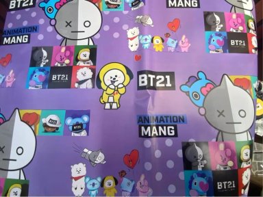 PACK 10 PAPEL DE REGALO BTS BTS21 KAWAII 2 DISEÑOS - 2