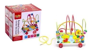 CARRITO MOTRICIDAD /DIVERTIDOS CARROS CON CUENTAS COLORES MULTICOLOR - 1