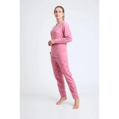 PIJAMA POLAR MUJER DETALLES BORDADOS 1774 BECKIL - 1