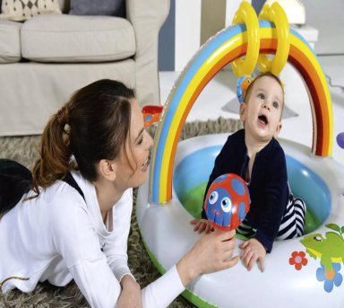 GIMNASIO INFLABLE BEBES RAINBOW 52239 - 2