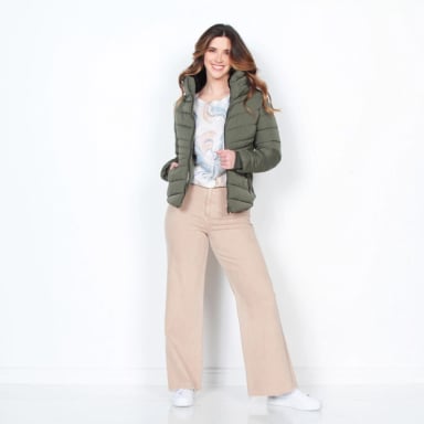 PARKA CAPUCHA INTERNA VERDE MUJER SN1263WA WADOS - 1