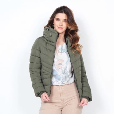 PARKA CAPUCHA INTERNA VERDE MUJER SN1263WA WADOS - 2
