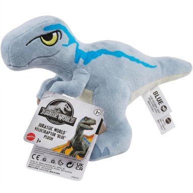 MINI PELUCHE VELOCIRAPTOR BLUE JURASSIC WORLD - 3