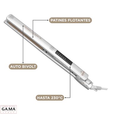 PLANCHA ALISADORA GAMA ELEGANCE LED COCONUT & ALMOND | Blanco - 4