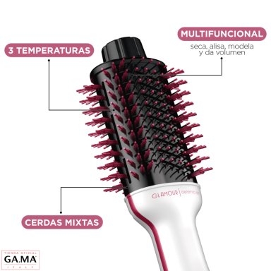 CEPILLO SECADOR MODELADOR GAMA GLAMOUR PINK CERAMIC ION - 4