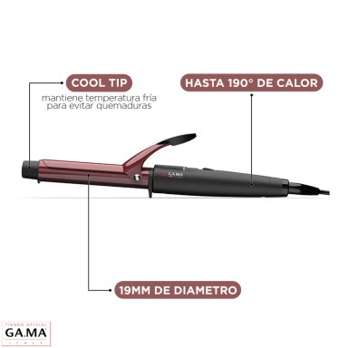 ONDULADOR RIZADOR GAMA TOURMALINE 19 MM ANTIFRIZZ BIVOLT | Negro - 4