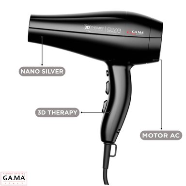 SECADOR PROFESIONAL GAMA DIVA CERAMIC ION 3D - 3