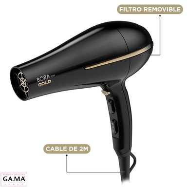 SECADOR DE PELO GAMA BORA ION GOLD CERAMIC ORO LIQUIDO - 5