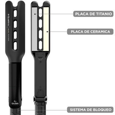ALISADOR PLANCHA GAMA DUAL PLATES  S-QUATTRO DIGITAL TITANIO Y CERAMICA TOURMALINE - 3