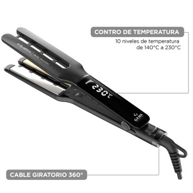 ALISADOR PLANCHA GAMA DUAL PLATES  S-QUATTRO DIGITAL TITANIO Y CERAMICA TOURMALINE - 6