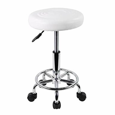PISOS TABURETE ULTRA ESTÉTICA 2 CUERPOS BLANCO 5 RUEDAS RESISTENTE - 1