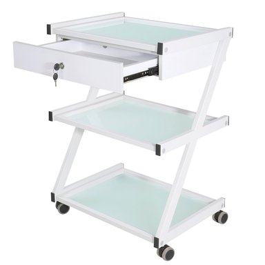 MESA AUXILIAR CENTRO ESTÉTICA 3 NIVELES CON CAJÓN - 2