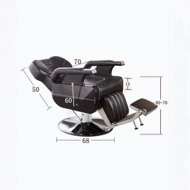 SILLA ACERO NEGRO BARBERIA PELUQUERIA PRO - 9