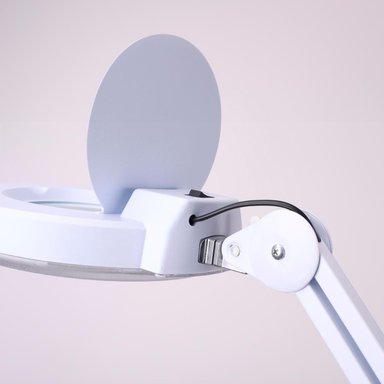 LAMPARA LUPA PEDESTAL - BLANCO - 5