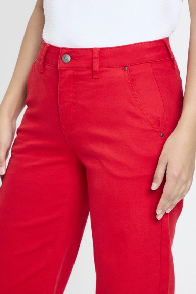 JEAN ALGODÓN MUJER ASH ROJO LISO - 3
