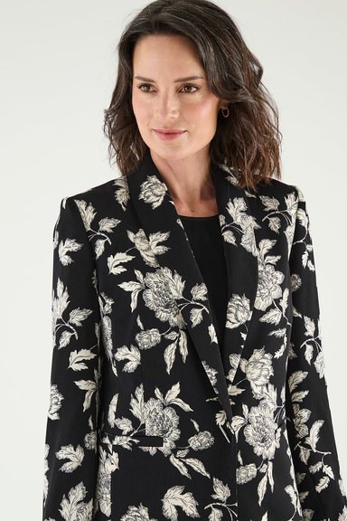 BLAZER MUJER MA GRIFFE NEGRO ESTAMPADO - 2