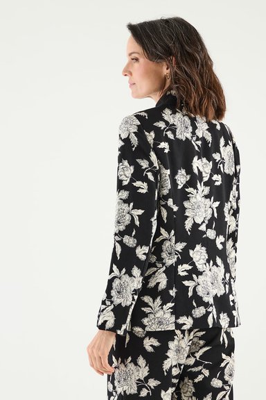 BLAZER MUJER MA GRIFFE NEGRO ESTAMPADO - 4