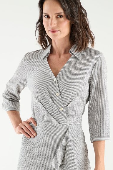 VESTIDO CAMISERO MUJER MA GRIFFE BLANCO MAGRIFFE CON VUELO - 2