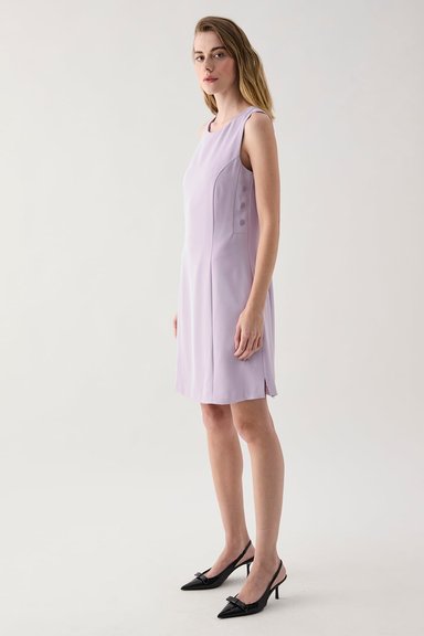 VESTIDO MUJER ASH LILA LISO - 5