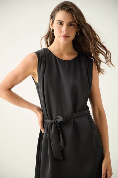 VESTIDO MUJER ASH NEGRO LISO - 2