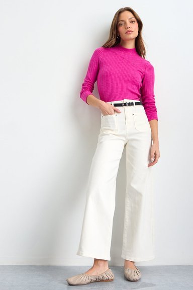 POLERA MANGA LARGA FUCSIA MUJER IO - 4
