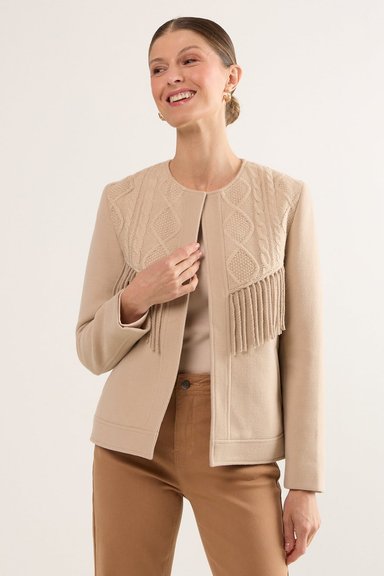 CHAQUETA BEIGE MUJER MAGRIFFE - 1