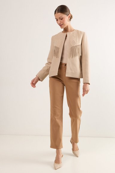 CHAQUETA BEIGE MUJER MAGRIFFE - 4