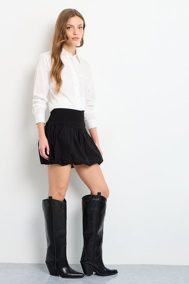 FALDA CORTA NEGRO MUJER IO - 5