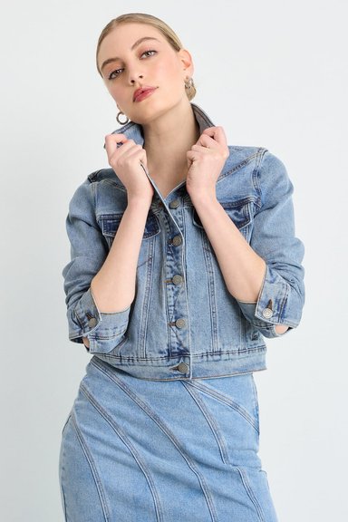 CHAQUETA CELESTE MUJER IO - 1
