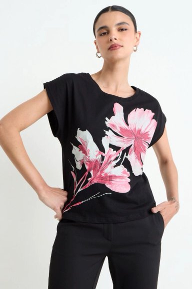 POLERA FANTASIA NEGRO MUJER ASH - 1