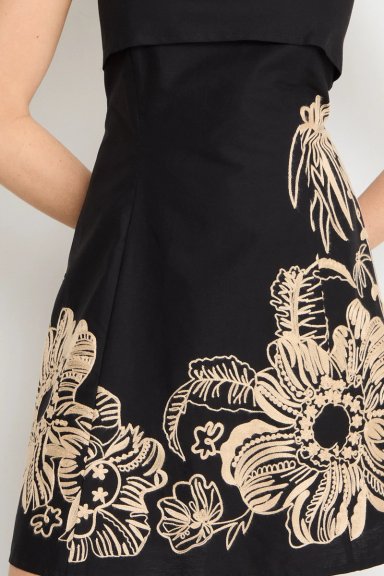 VESTIDO LISO NEGRO MUJER IO - 2