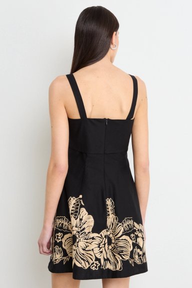 VESTIDO LISO NEGRO MUJER IO - 3
